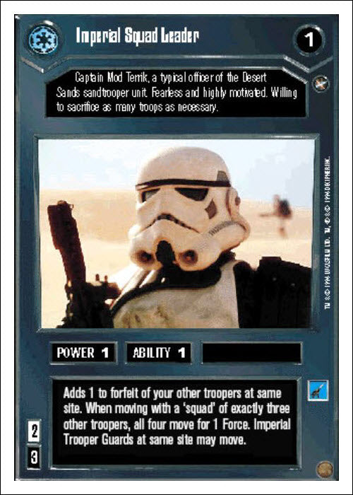 Star Wars CCG | Imperial Squad Leader - A New Hope WB | The Nerd Merchant