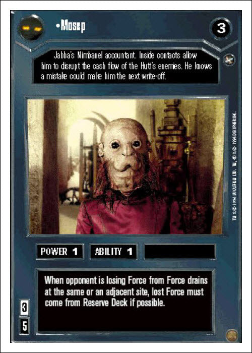 Star Wars CCG | Mosep - A New Hope WB | The Nerd Merchant