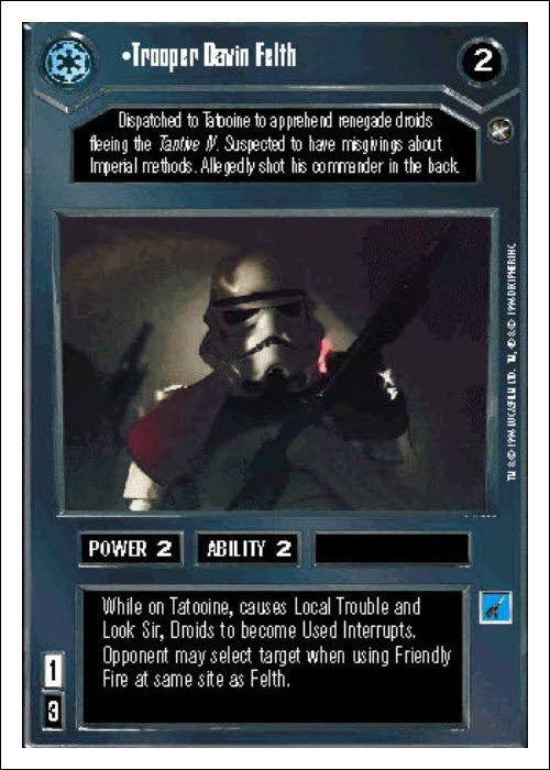 Star Wars CCG | Trooper Davin Felth - A New Hope WB | The Nerd Merchant