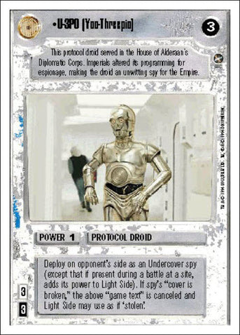 Star Wars CCG | U-3PO (Yoo-Threepio) - A New Hope WB | The Nerd Merchant