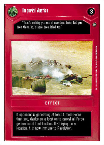 Star Wars CCG | Imperial Justice - A New Hope WB | The Nerd Merchant