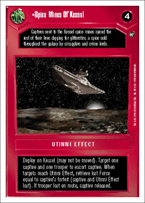 Star Wars CCG | Spice Mines Of Kessel - A New Hope WB | The Nerd Merchant