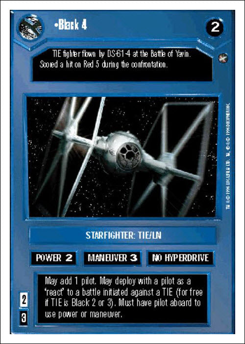 Star Wars CCG | Black 4 - A New Hope WB | The Nerd Merchant