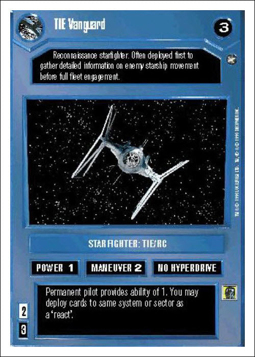 Star Wars CCG | TIE Vanguard - A New Hope WB | The Nerd Merchant