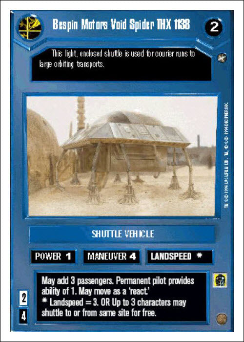 Star Wars CCG | Bespin Motors Void Spider THX 1138 - A New Hope WB | The Nerd Merchant