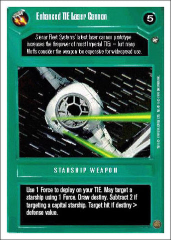 Star Wars CCG | Enhanced TIE Laser Cannon - A New Hope WB | The Nerd Merchant