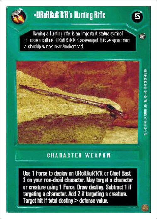 Star Wars CCG | URoRRuR'R'R's Hunting Rifle - A New Hope WB | The Nerd Merchant