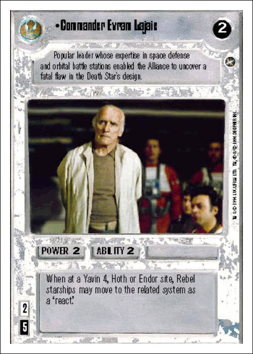 Star Wars CCG | Commander Evram Lajaie - A New Hope WB | The Nerd Merchant