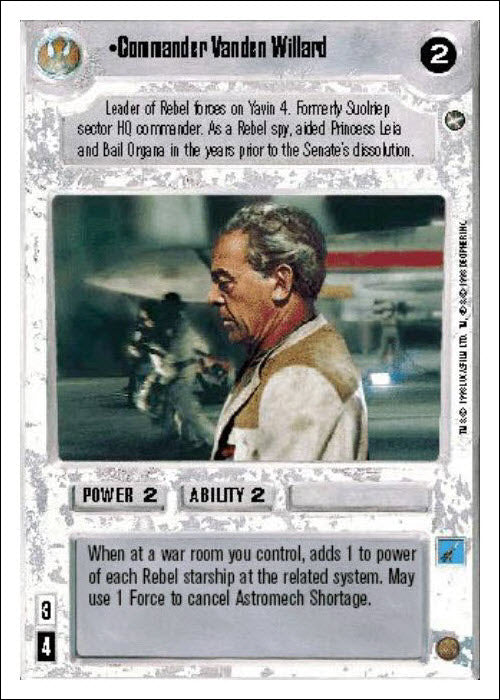 Star Wars CCG | Commander Vanden Willard - A New Hope WB | The Nerd Merchant