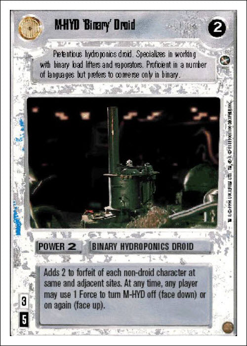 Star Wars CCG | M-HYD 'Binary' Droid - A New Hope WB | The Nerd Merchant