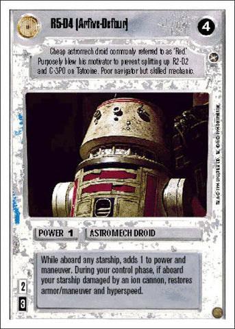 Star Wars CCG | R5-D4 (Arfive-Defour) - A New Hope WB | The Nerd Merchant