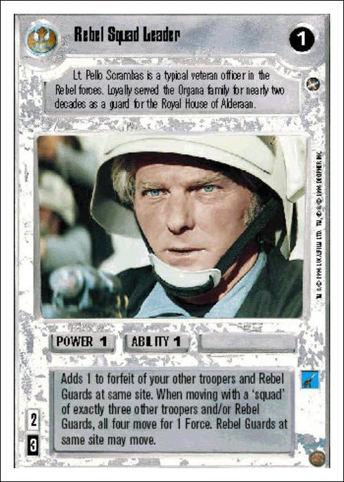 Star Wars CCG | Rebel Squad Leader - A New Hope WB | The Nerd Merchant