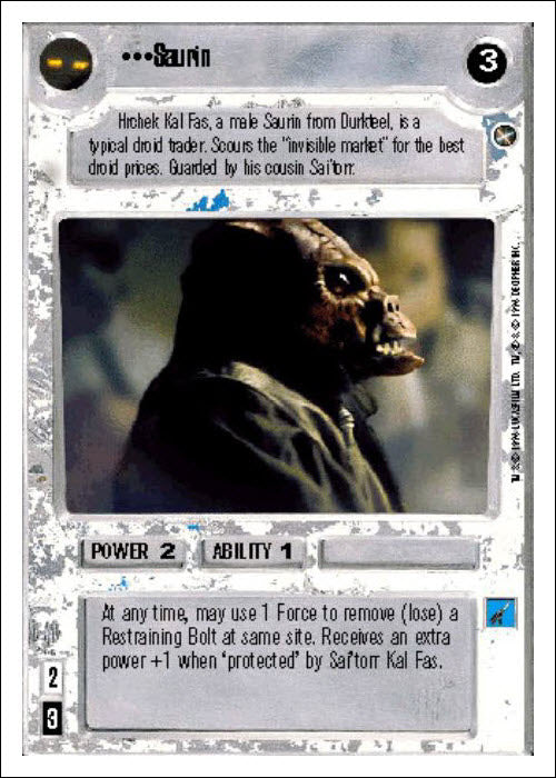 Star Wars CCG | Saurin - A New Hope WB | The Nerd Merchant