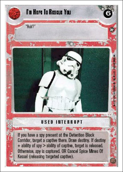 Star Wars CCG | I'm Here To Rescue You - A New Hope WB | The Nerd Merchant