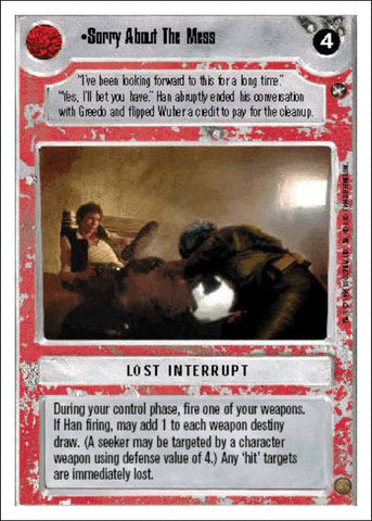 Star Wars CCG | Sorry About The Mess - A New Hope WB | The Nerd Merchant