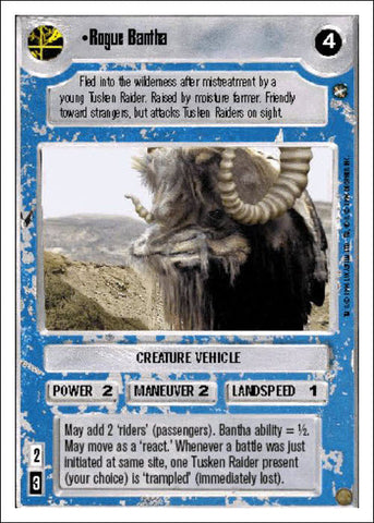 Star Wars CCG | Rogue Bantha - A New Hope WB | The Nerd Merchant