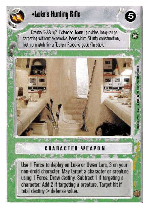 Star Wars CCG | Luke's Hunting Rifle - A New Hope WB | The Nerd Merchant