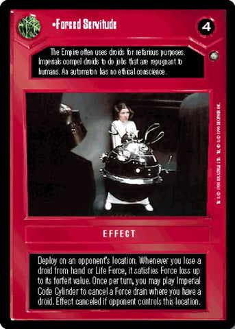Star Wars CCG | Forced Servitude - Official Tournament Sealed Deck | The Nerd Merchant