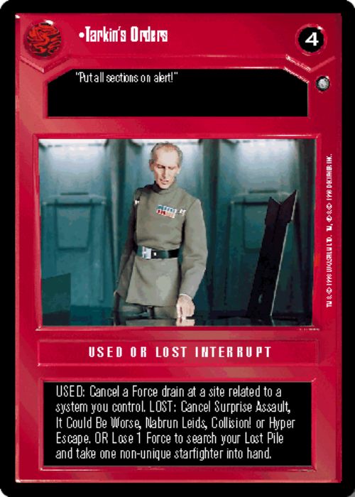 Star Wars CCG | Tarkin's Orders - Official Tournament Sealed Deck | The Nerd Merchant