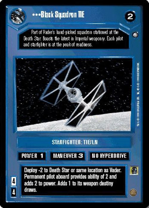 Star Wars CCG | Black Squadron TIE - Official Tournament Sealed Deck | The Nerd Merchant