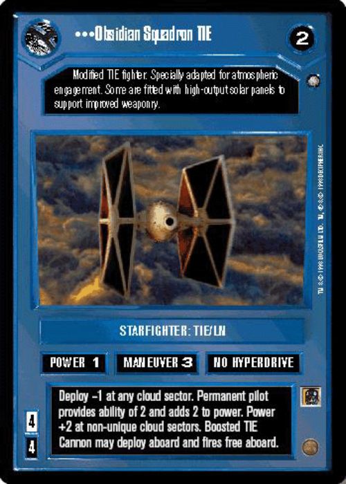 Star Wars CCG | Obsidian Squadron TIE - Official Tournament Sealed Deck | The Nerd Merchant