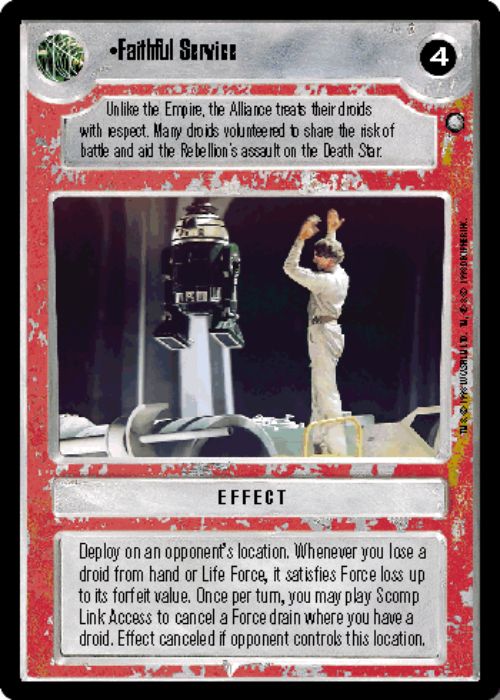 Star Wars CCG | Faithful Service - Official Tournament Sealed Deck | The Nerd Merchant