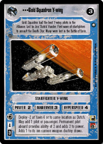 Star Wars CCG | Gold Squadron Y-wing - Official Tournament Sealed Deck | The Nerd Merchant
