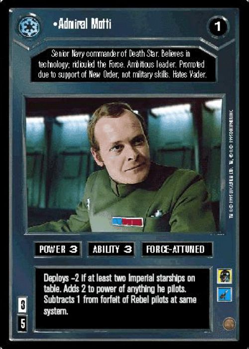 Star Wars CCG | Admiral Motti - Premiere | The Nerd Merchant