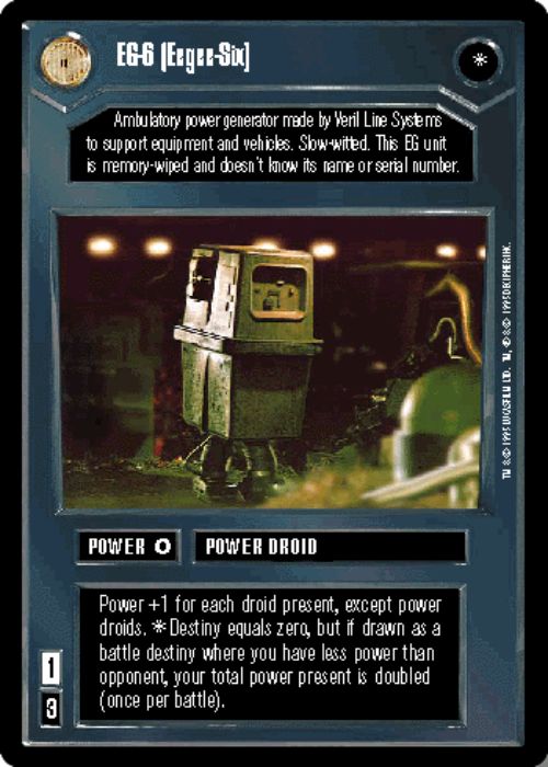 Star Wars CCG | EG-6 (Eegee-Six) - Premiere | The Nerd Merchant