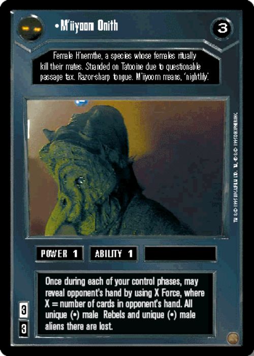 Star Wars CCG | M'iiyoom Onith - Premiere | The Nerd Merchant