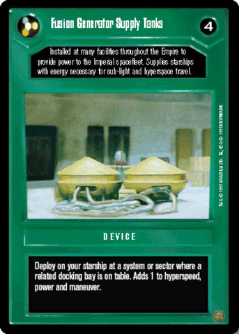 Star Wars CCG | Fusion Generator Supply Tanks [Dark] - Premiere | The Nerd Merchant