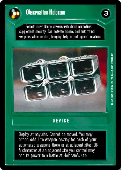 Star Wars CCG | Observation Holocam - Premiere | The Nerd Merchant