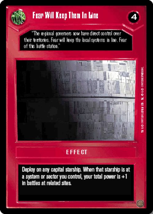 Star Wars CCG | Fear Will Keep Them In Line - Premiere | The Nerd Merchant
