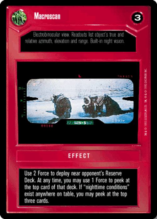 Star Wars CCG | Macroscan - Premiere | The Nerd Merchant