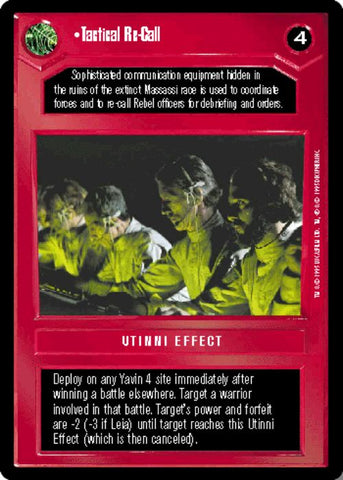 Star Wars CCG | Tactical Re-Call - Premiere | The Nerd Merchant