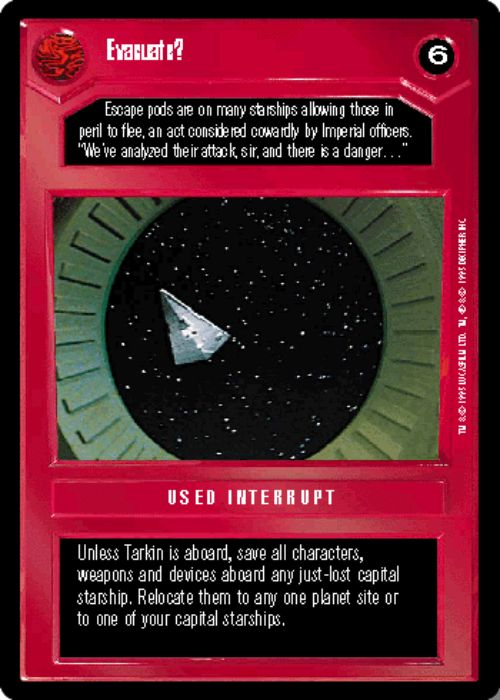 Star Wars CCG | Evacuate? - Premiere | The Nerd Merchant