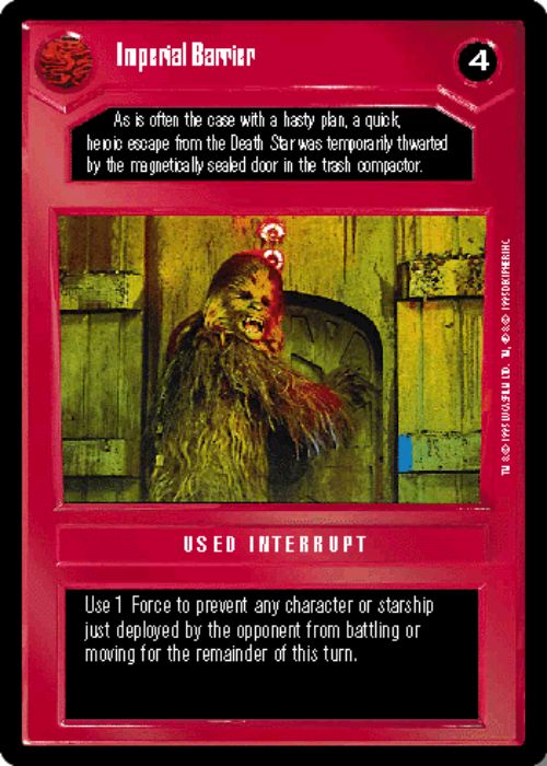 Star Wars CCG | Imperial Barrier - Premiere | The Nerd Merchant