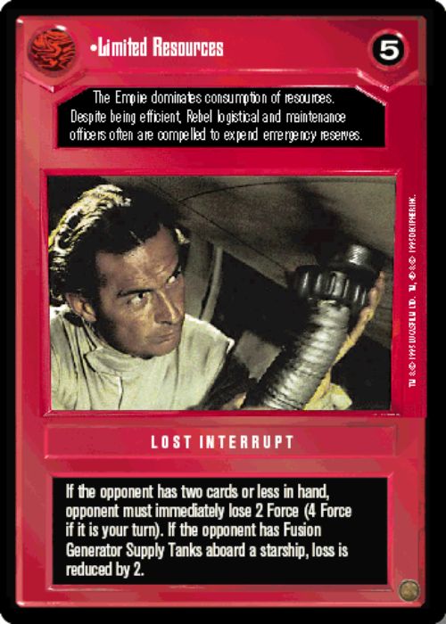 Star Wars CCG | Limited Resources - Premiere | The Nerd Merchant