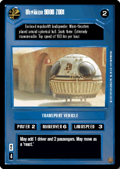 Star Wars CCG | Ubrikkian 9000 Z001 - Premiere | The Nerd Merchant