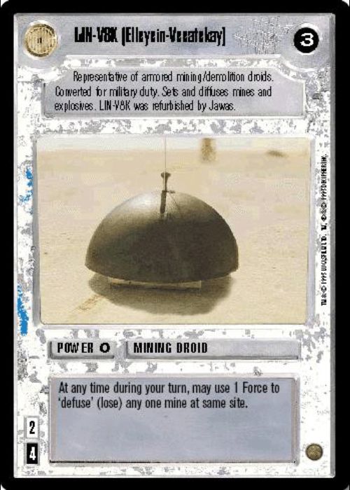 Star Wars CCG | LIN-V8K (Elleyein-Veeatekay) - Premiere | The Nerd Merchant