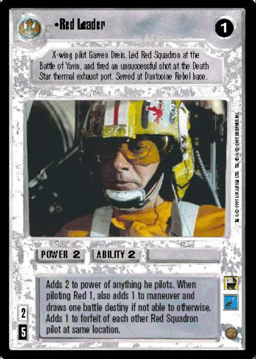 Star Wars CCG | Red Leader - Premiere | The Nerd Merchant