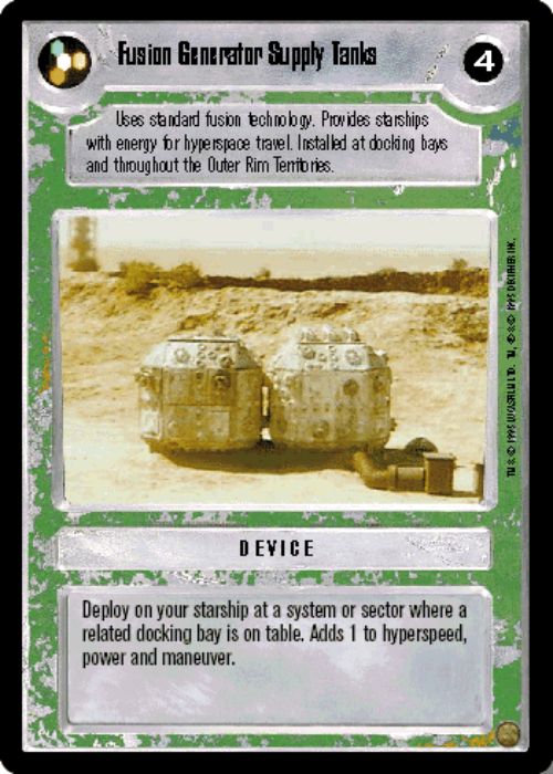 Star Wars CCG | Fusion Generator Supply Tanks [Light] - Premiere | The Nerd Merchant
