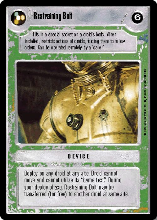 Star Wars CCG | Restraining Bolt [Light] - Premiere | The Nerd Merchant