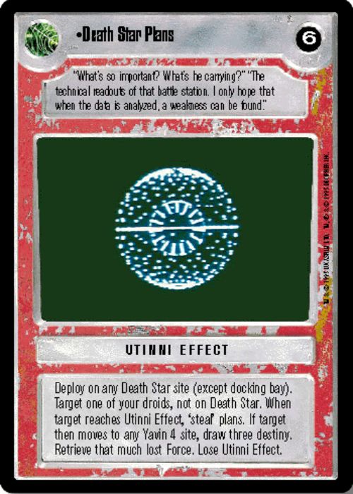 Star Wars CCG | Death Star Plans - Premiere | The Nerd Merchant