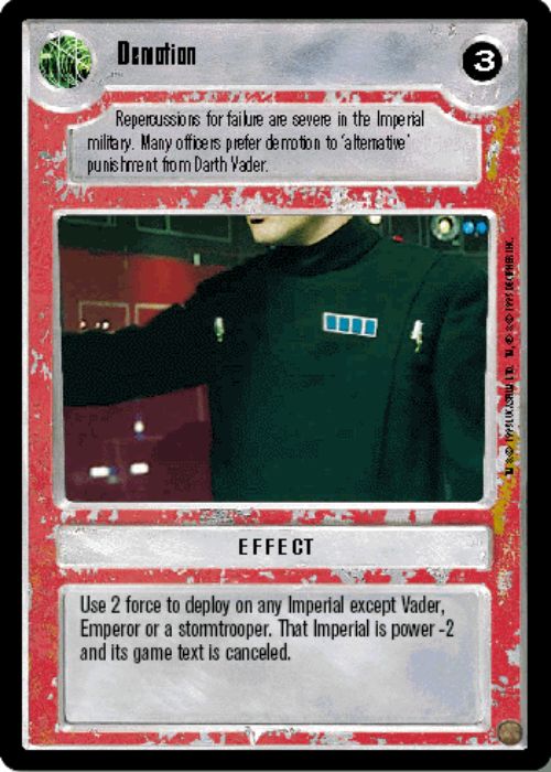 Star Wars CCG | Demotion - Premiere | The Nerd Merchant