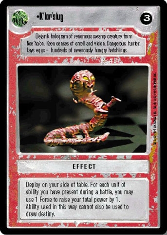 Star Wars CCG | K'lor'slug - Premiere | The Nerd Merchant