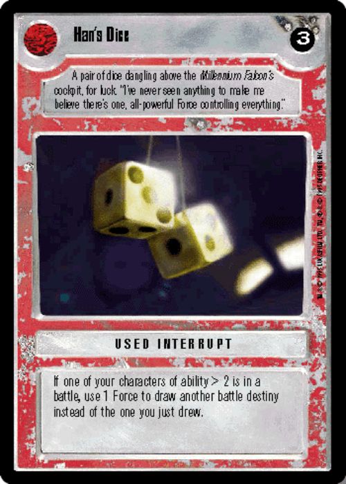Star Wars CCG | Han's Dice - Premiere | The Nerd Merchant