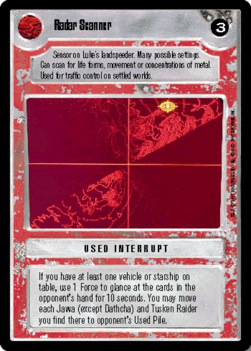 mtg player spotlight cards Star Wars CCG | Radar Scanner - Premiere