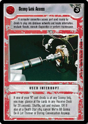 Star Wars CCG | Scomp Link Access - Premiere | The Nerd Merchant