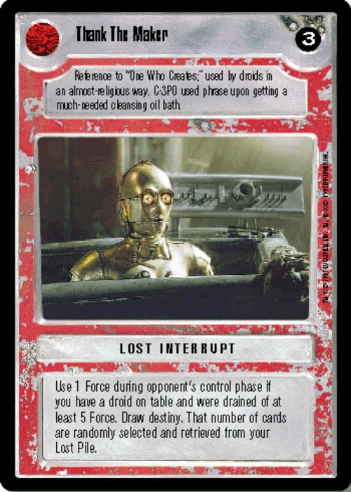 Star Wars CCG | Thank The Maker - Premiere | The Nerd Merchant
